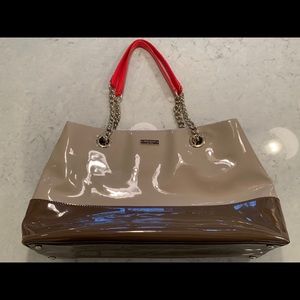 Kate Spade Two-Tone Brown Patent Shoulder Bag